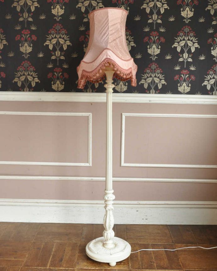 フロアランプ　ランプ　フランス　アンティーク　　シェード付き アンティーク フランス フロアランプ | スタンドランプ - フランス