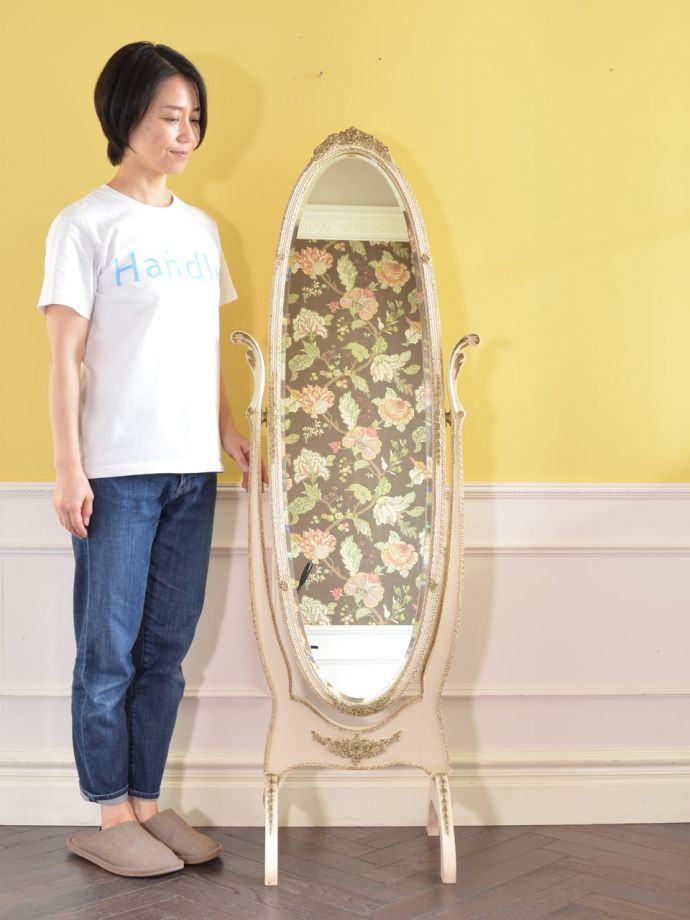 アンティークのシュバルミラー