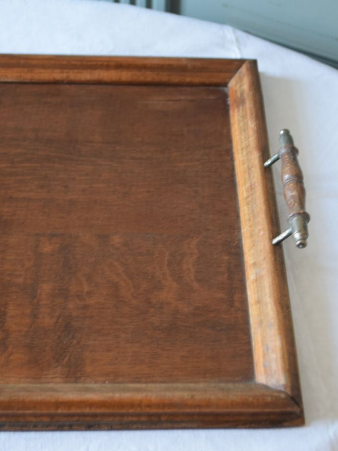 取っ手付き 木製トレイ 2枚 昭和レトロ ヴィンテージ アンティーク