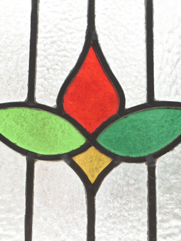 お花の模様のアンティークのステンド