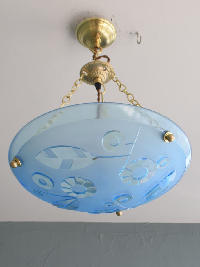 修復後のアンティーク照明器具