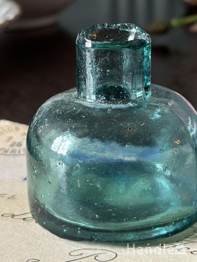 アンティークガラスのインク瓶