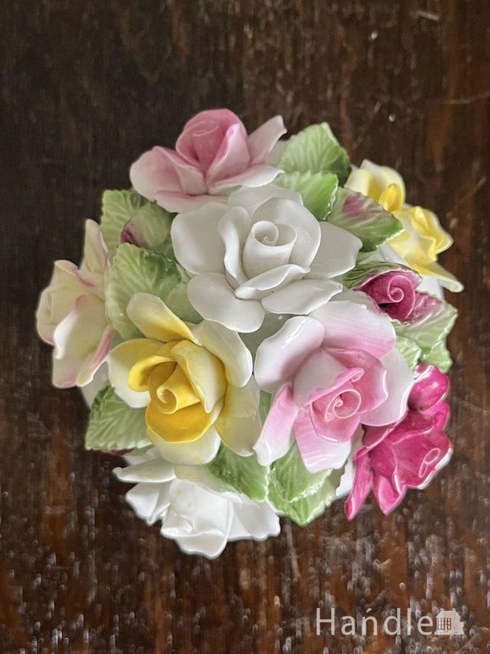 【美品】ロイヤルドルトン  薔薇  置物 アンティーク 美品】ロイヤルドルトン 薔薇 置物 アンティーク