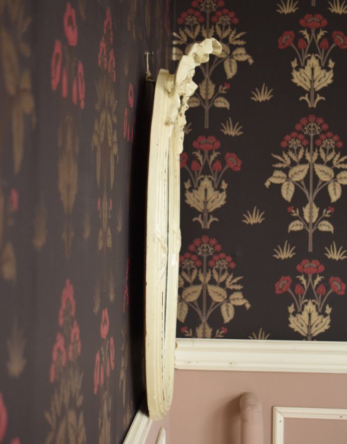 アンティークミラーの側面