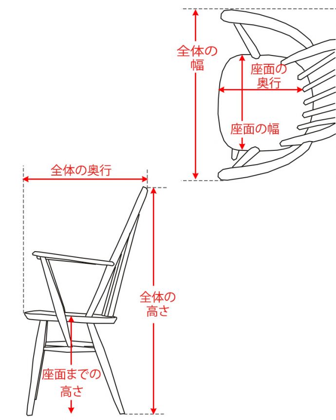アーコールチェア　アンティーク チェア　アーコールのクエーカーアームチェア（カラメル色・アーム付き・タグ付き・座面L）。。(ear-2al-kt)