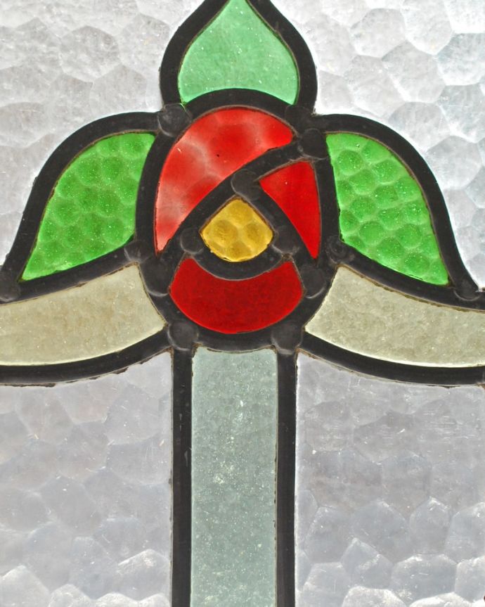 バラの模様のアンティークのステンド