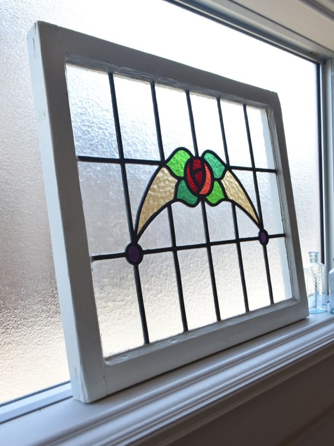 アンティークステンドグラスの枠