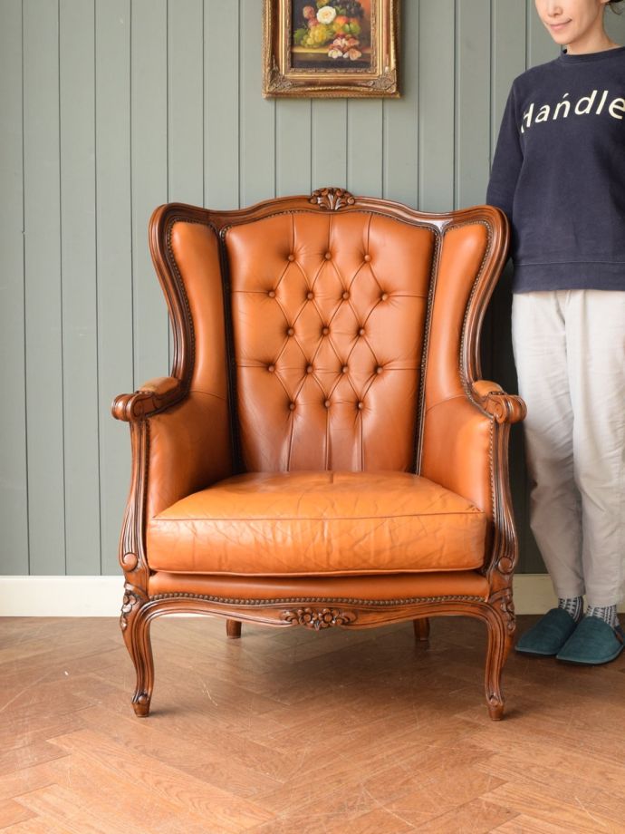 英国アンティークのパーソナルチェア