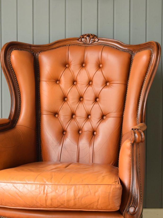 アンティークパーソナルチェアの背もたれ