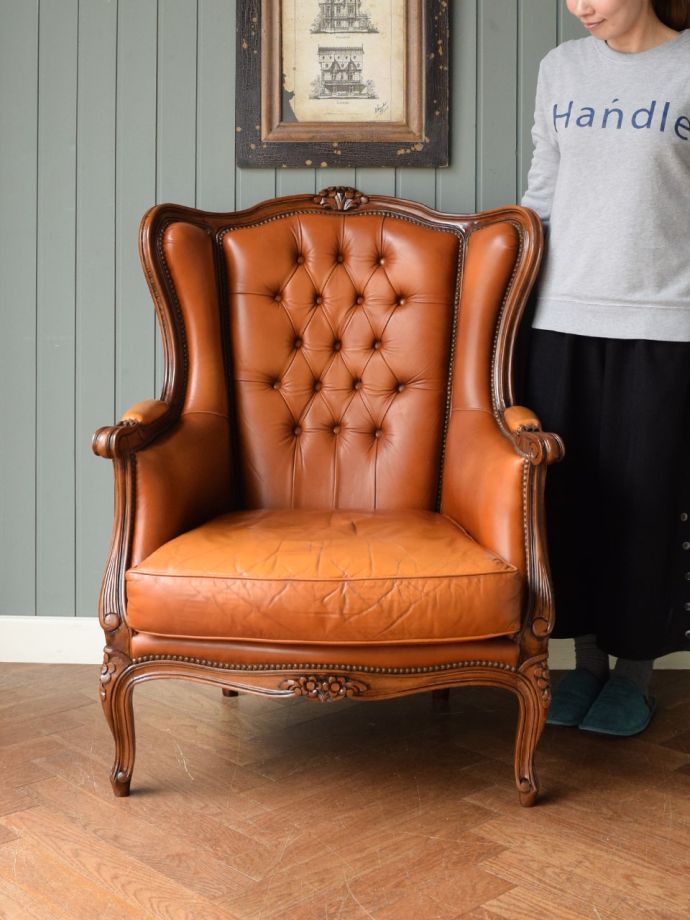 英国アンティークのパーソナルチェア