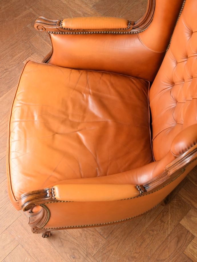 アンティークの椅子の座面