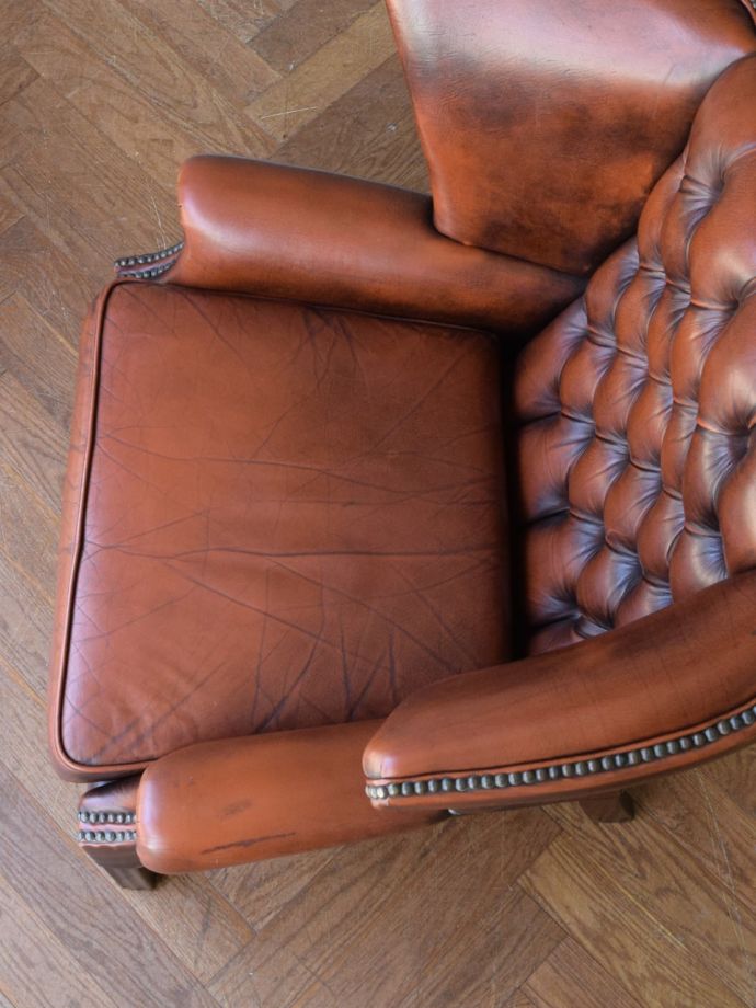 アンティークの椅子の座面