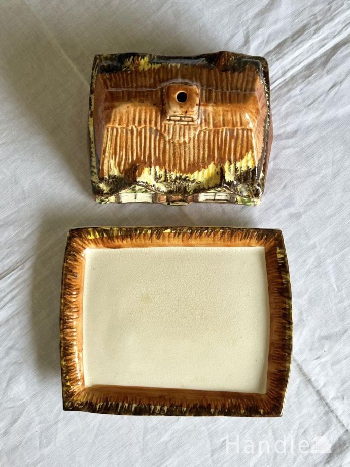 イギリスアンティークのバターケース