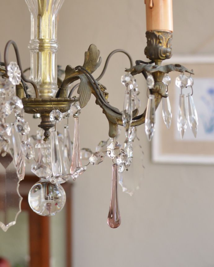 アンティーク照明のガラスパーツ