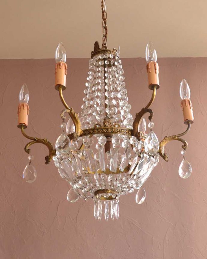 日本仕様に配線したシャンデリア