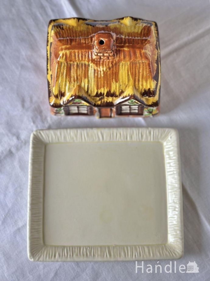 イギリスアンティークのバターケース