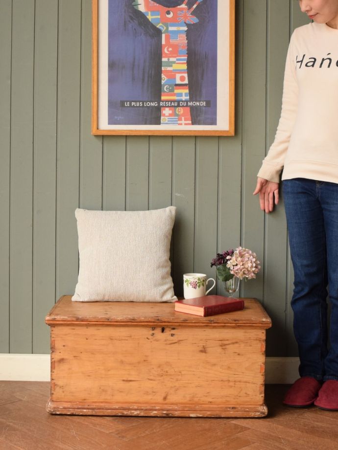 アンティークのブランケットボックス