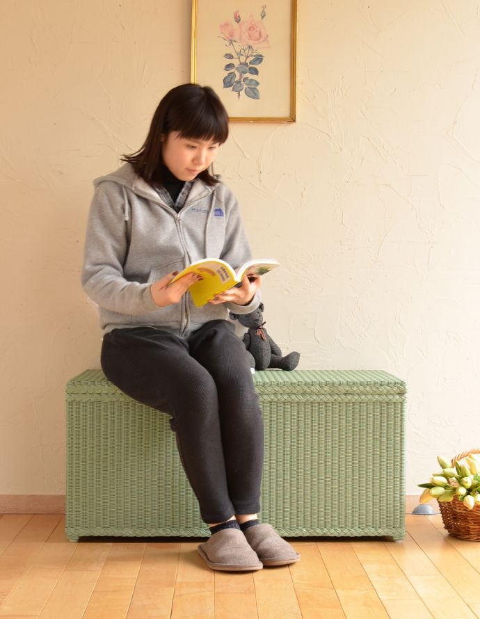 オリジナルロイド Handleオリジナルのロイドルームボックスベンチ(Herb Tea)。昔から愛され続けるロイドルーム1917年に開発されたロイドルームはワイヤーに紙を巻きつけて作られた画期的な家具。(hol-09ht)