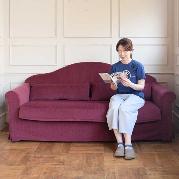 ペットと座れる3人掛けのソファ