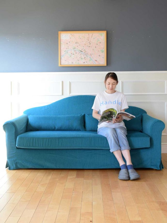 ペットと座れる3人掛けのソファ