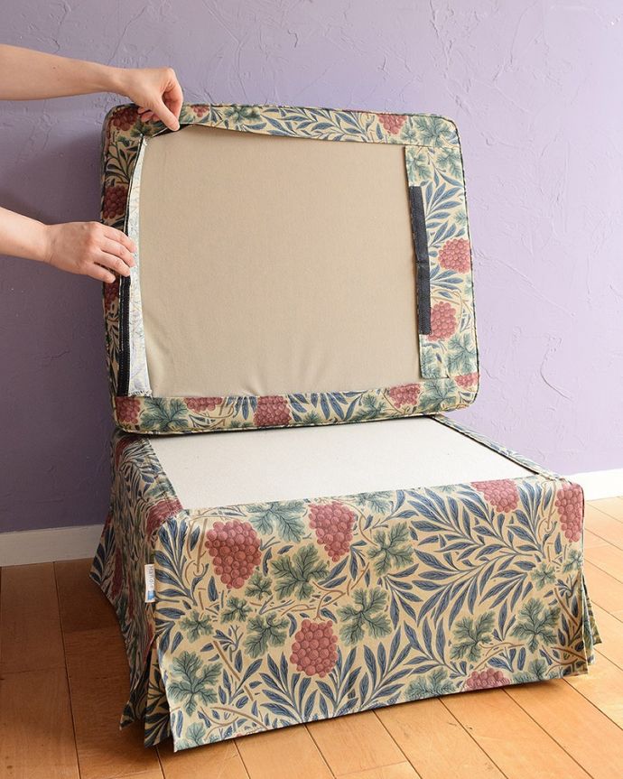 アンティーク風の椅子 アンティーク風 お家の洗濯機で洗えるHandleオリジナルスツール お家の洗濯機でジャブジャブ洗えますカバーは外してお家の洗濯機で丸洗いできるので、ジュースやお菓子をこぼしたり、汗をかいた後でも大丈夫!乾きも早いです。(hos-200)