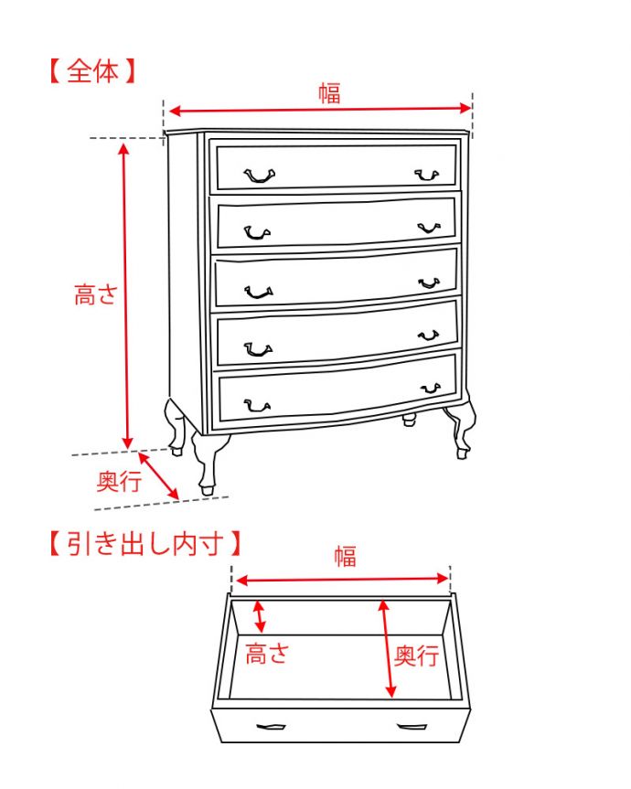 アンティークのチェスト　【アンティーク家具商品UP用】　チェスト＜ドゥロワーズ（フレンチ/ペイント）。(ht-01-1-3-3-1)