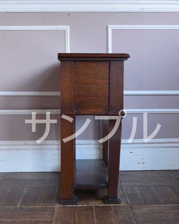 アンティークのテーブル アンティーク家具 アンティーク オケージョナルテーブル。横から見ても素敵ですもちろん横から見られることも考えて、しっかり修復してあります。(k-2587-f)