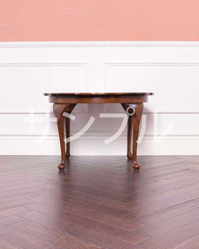 アンティークのテーブル　到着予定商品　アンティーク　コーヒテーブル。横から見た姿もステキ横から見るとこんな感じ。(k-2607-f)