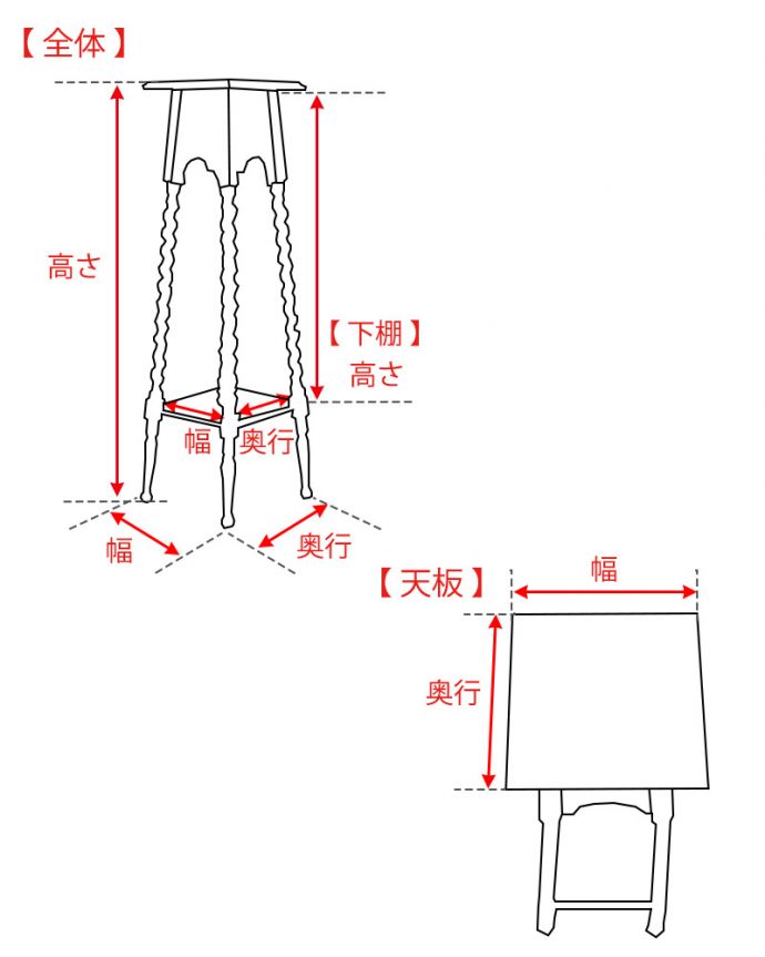 プランツスタンド・ケーキスタンド　アンティーク家具　アンティーク　プランツスタンド。。(k-2693-f)
