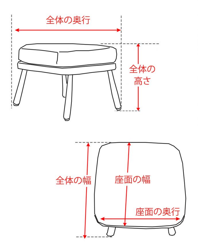 アンティーク風の椅子　アンティーク風　ボタンダウンの座面がカッコイイ、英国のアンティーク風のスツール(ホワイトベージュ)。。(y-208-c)