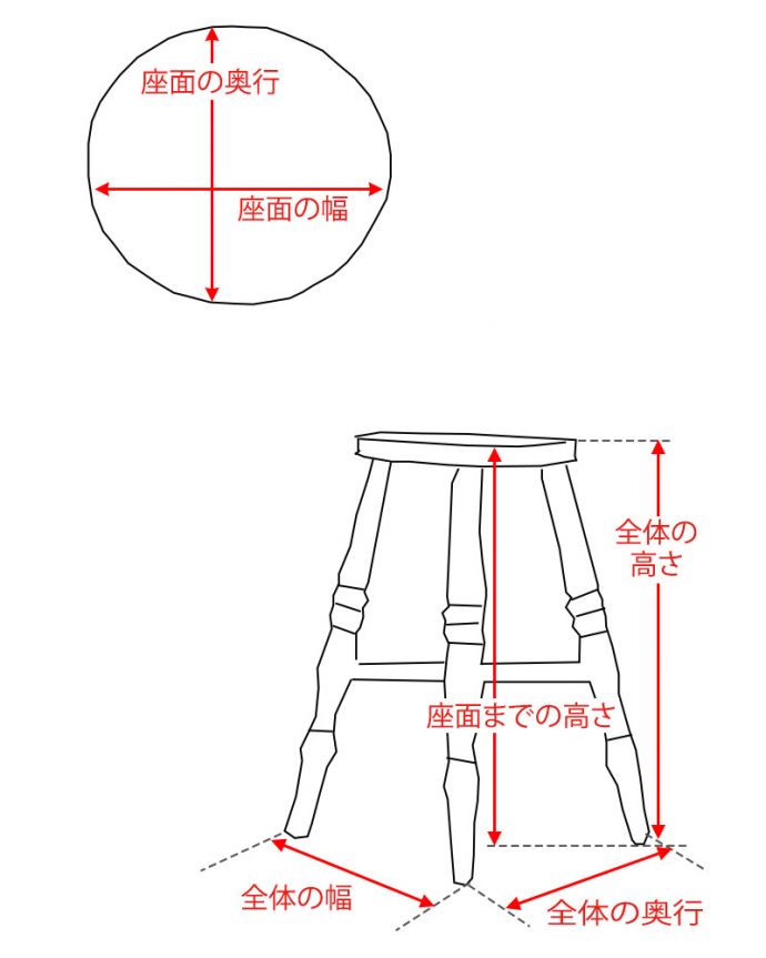 スツール・オットマン　【アンティークチェア商品UP用】　スツール商品UP用(角座面/ナチュラル)。。(htc-07-4-2)