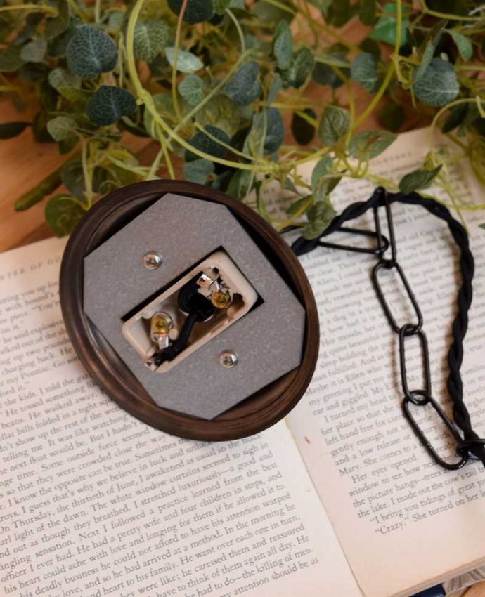 シャンデリア　照明・ライティング　フランスで見つけたアンティークシャンデリア（5灯）（Ｅ17シャンデリア球付） 。引っ掛けタイプです自分でも取り付け出来る引っ掛けシーリング仕様で加工してあります。(k-3764-z)