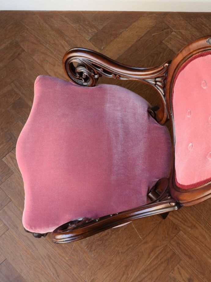 アンティークの椅子の座面