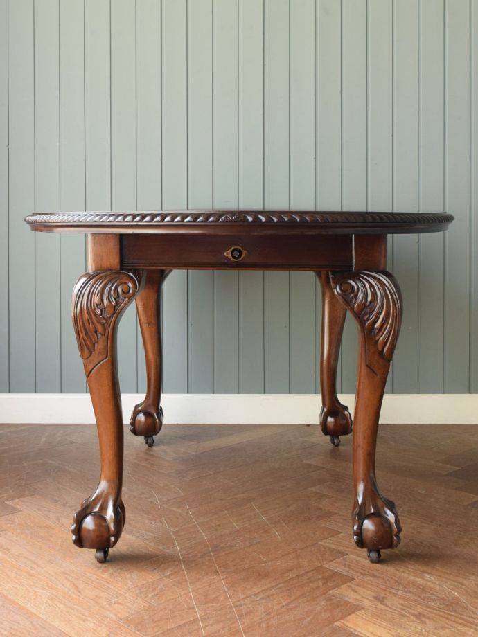 英国アンティークの美しい伸長式テーブル、クイーンアン様式の