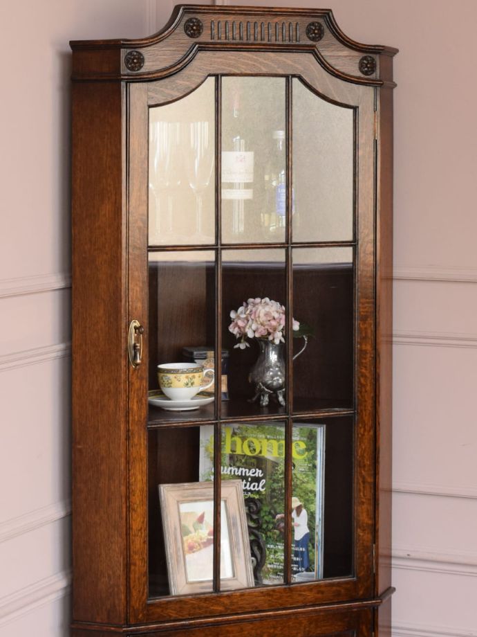 アンティークガラスの扉