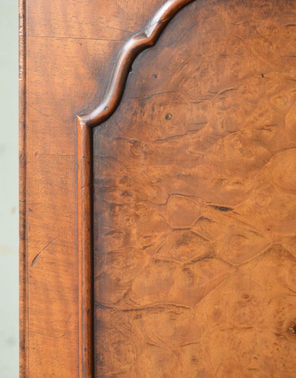 アンティークのキャビネット　アンティーク家具　英国からのアンティーク家具、大きなガラス扉のブックケース（本棚）。濃い茶色なので落ち着きがあってかっこいいです。(j-1318-f)