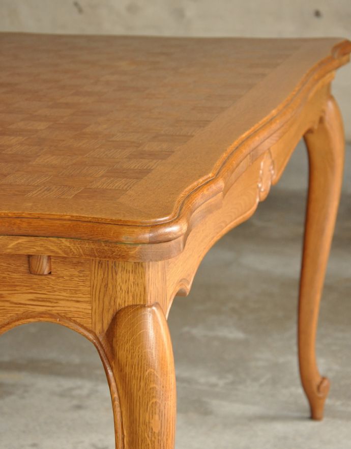 ロイドテーブル　アンティーク家具　フランスの美しいアンティーク家具、ドローリーフテーブル（伸張式ダイニングテーブル）。メンテナンスをしてあります。(j-1590-f)