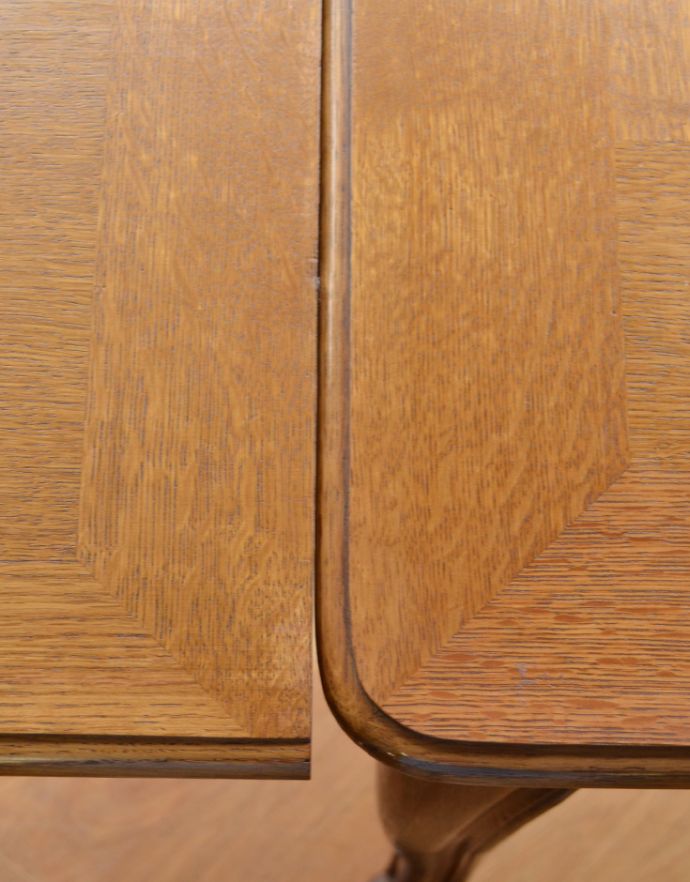 ロイドテーブル　アンティーク家具　アンティークのダイニングテーブル、フランスのドローリーフテーブル（伸張式）。メンテナンスをしてありますので、つなぎ目も美しいです。(j-1671-f)