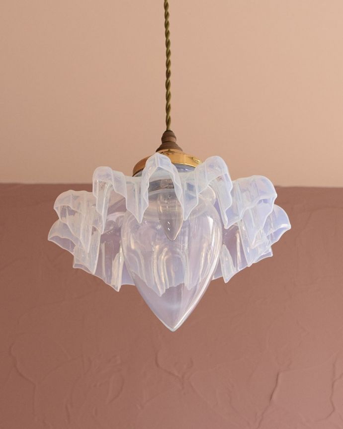 ペンダントライト　照明・ライティング　ランプシェード　下から見上げると･･･実際に取り付けてカウンターやダイニングの下からのぞくとこんな感じです。(j-182-z)