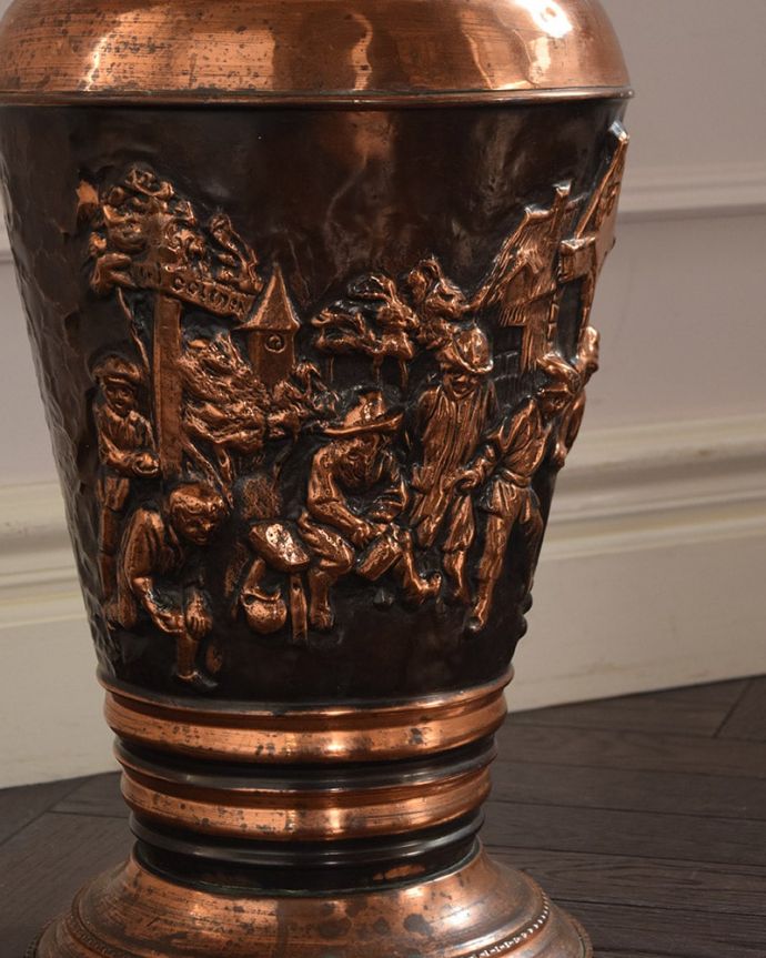 アンティーク　コークス コールバケツ アンティーク雑貨 コッパーコールバケツC 石炭入れ イギリス 銅 19世紀