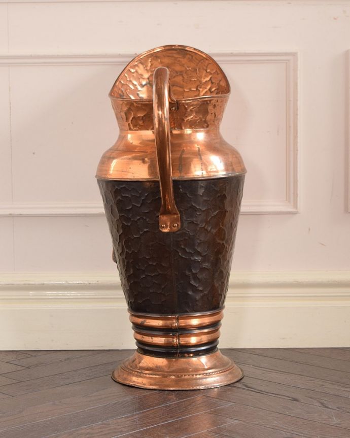 アンティークのコールバケツ、おしゃれな銅製のコールバケツ（炭入れ