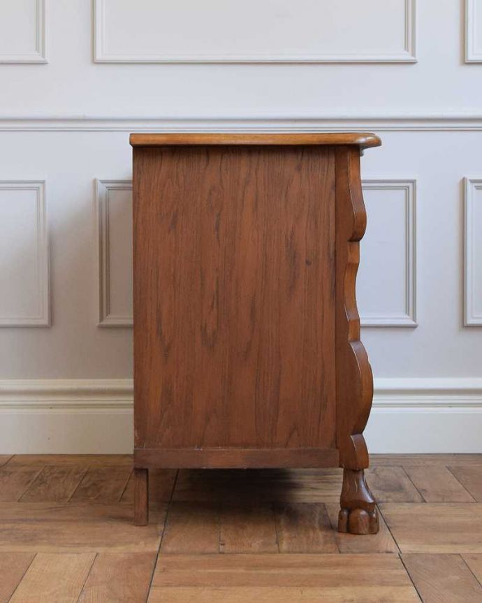 アンティークのチェスト アンティーク家具 南フランススタイルのアンティーク家具、美しい3段チェスト(コモード)。横から見てもステキ横から見るとこんな感じ。(j-2254-f)