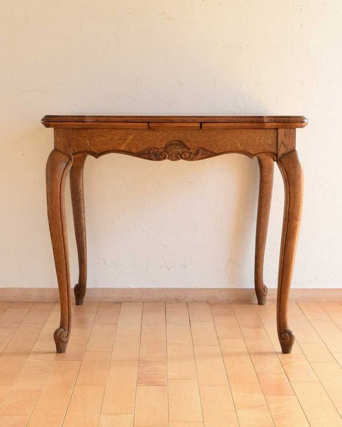 アンティークのテーブル アンティーク家具 アンティーク テーブル。こちら側も、もちろんキレイです。(j-2298-f)