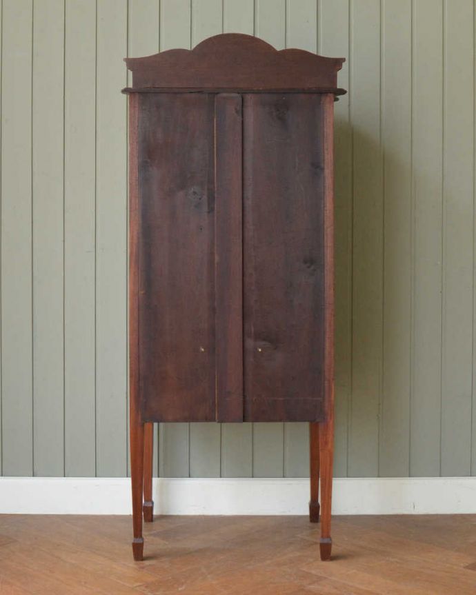 アンティークのチェスト　アンティーク家具　象嵌が装飾された豪華なアンティークミュージックキャビネット。修復してあるので後ろ姿もキレイです。(j-2471-f)