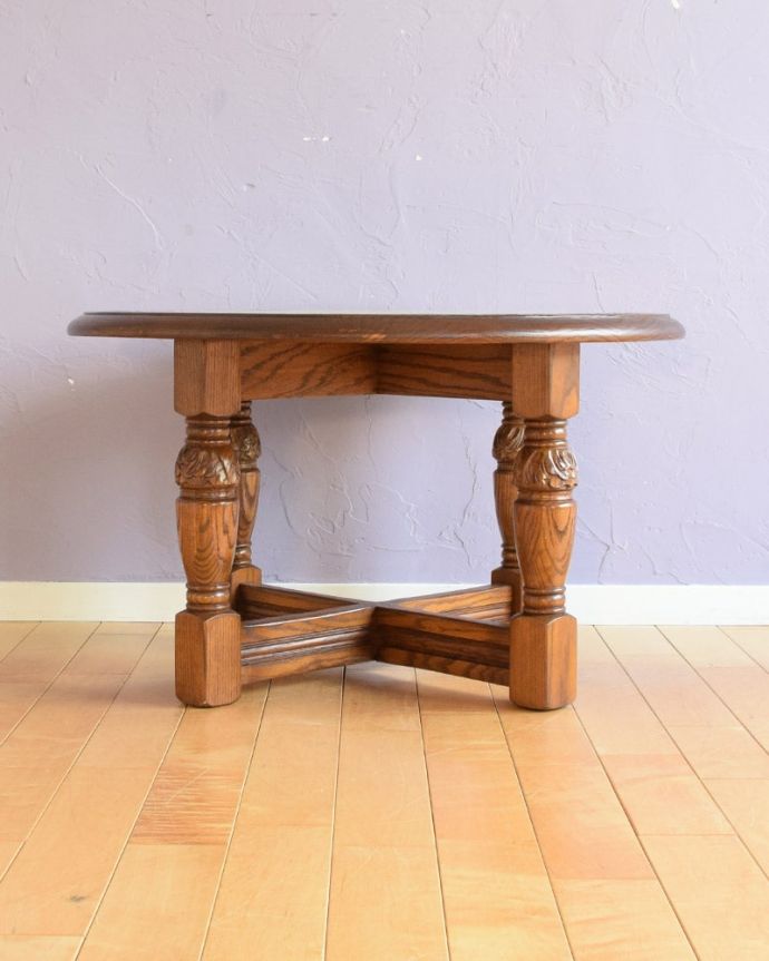 アンティークのテーブル アンティーク家具 オケージョナルテーブル。クルッと回転。(j-2630-f)