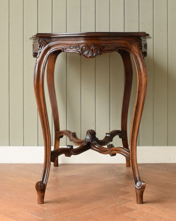 アンティークのテーブル アンティーク家具 オケージョナルテーブル。クルッと回転。(j-2656-f)