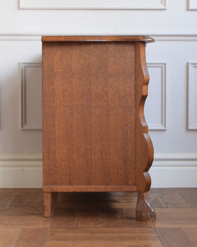 アンティークのチェスト アンティーク家具 コモード 横から見てもステキ横から見るとこんな感じ。(j-2722-f)