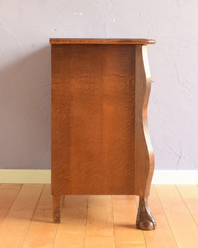 アンティークのチェスト アンティーク家具 コモード 横から見てもステキ横から見るとこんな感じ。(j-2723-f)