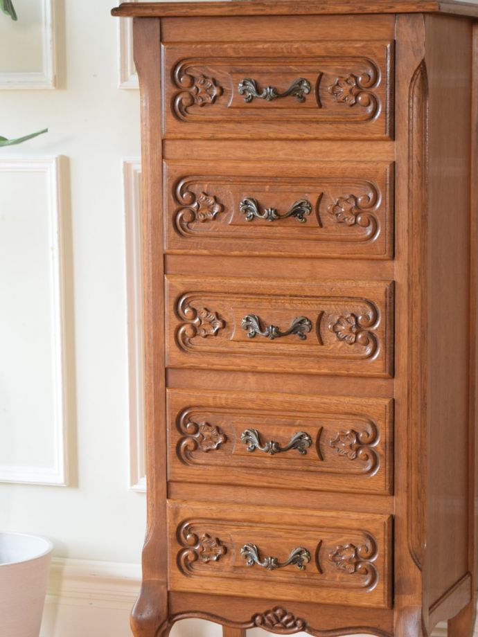 直接引取り歓迎★希少★フランス アンティーク家具 スリムチェスト 収納 飾り棚 直接引取り歓迎☆希少☆フランス アンティーク家具 スリムチェスト