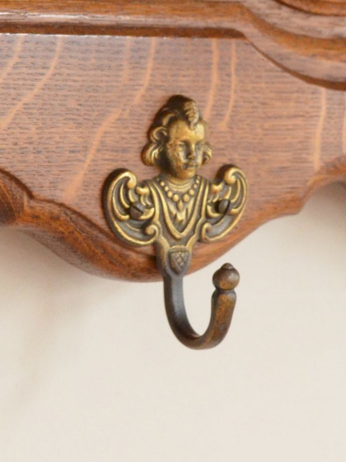 フランスアンティーク　壁付け家具　彫り　ウォールハンガー フランスアンティーク 壁付け家具 彫り ウォールハンガー